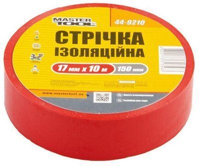 Лента изоляционная Mastertool - 10 м красная 10 шт. 000005810 фото