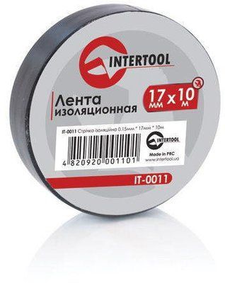 Лента изоляционная Intertool - 10 м черная 10 шт. 000011569 фото