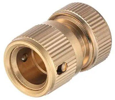 Конектор латунний на шланг з аквастопом Intertool-Storm - 1/2" &times; 3/4" 000079637 фото