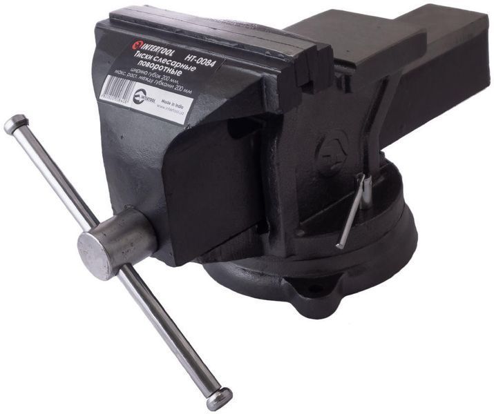 Тиски поворотні Intertool - 200 мм x 26,35 кг 000073832 фото