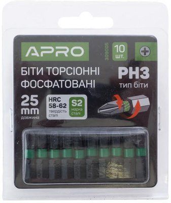 Біта Apro - PH3 x 25 мм ударна (10 шт.) 000069060 фото