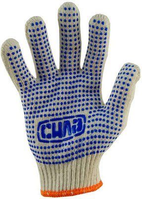 Перчатки Сила - х/б с точкой 60 г 10" 12 шт. 000049635 фото