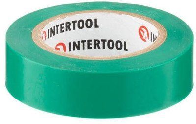 Лента изоляционная Intertool - 20 м x 17 x 0,15 мм зеленая 10 шт. 000072948 фото
