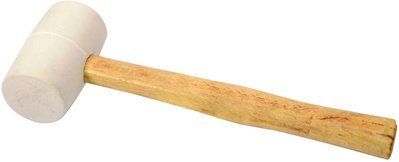 Киянка Mastertool - 340 г х 55 мм біла гума, дерев'яна ручка 000004744 фото