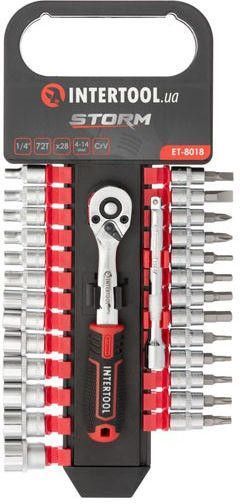 Набор инструмента на планке Intertool - 1/4" x 28 ед. Storm 000072740 фото
