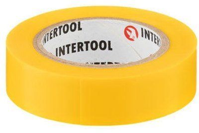 Лента изоляционная Intertool - 10 м x 17 x 0,15 мм желтая 10 шт. 000072941 фото