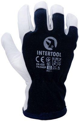Рукавичка Intertool - комбінована овеча шкіра 10" 000076116 фото