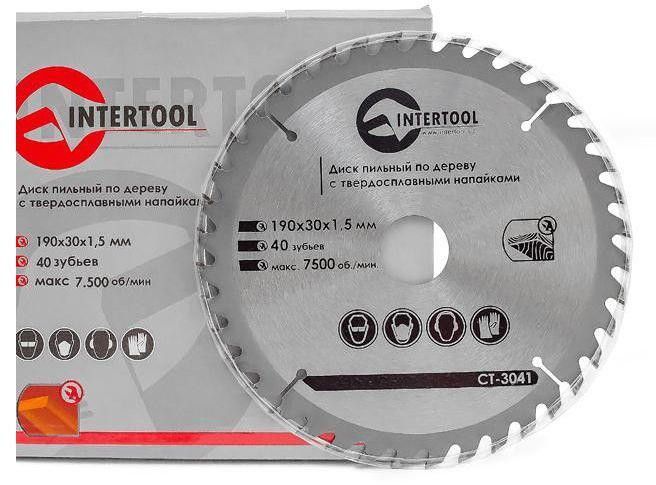 Диск пильний Intertool - 190 х 40T х 30 мм 000001768 фото