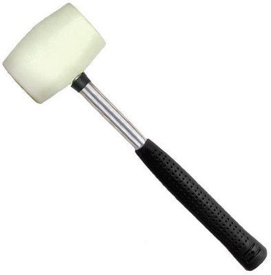 Киянка Intertool - 450 г х 65 мм біла, ручка метал 000004719 фото