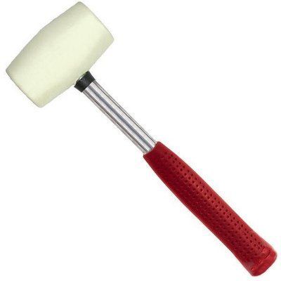 Киянка Intertool - 680 г х 80 мм біла, ручка метал 000004720 фото