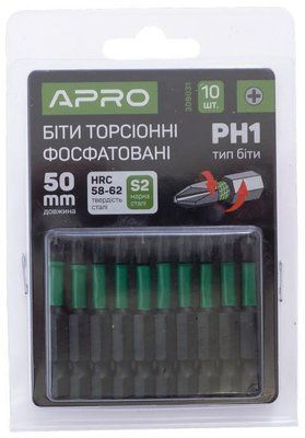 Біта Apro - PH1 x 50 мм ударна (10 шт.) 000069057 фото