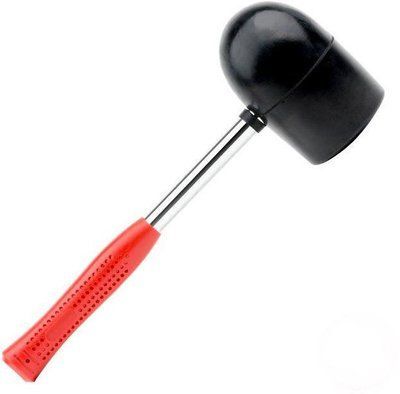 Киянка Intertool - 1250 г х 90 мм чорна гума, ручка дерево 000015428 фото