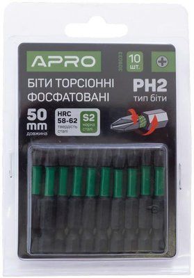 Біта Apro - PH2 x 50 мм ударна (10 шт.) 000069059 фото