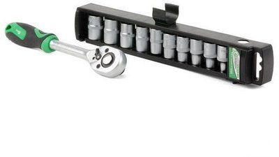 Набір шестигранних головок з тріскачкою 1/2" Intertool - 10 шт. (8-19 мм) 000015945 фото