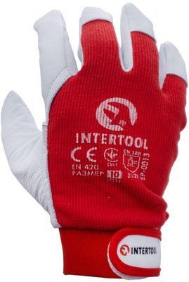 Рукавичка Intertool - комбінована козяча шкіра з манжетом 10" 000076111 фото
