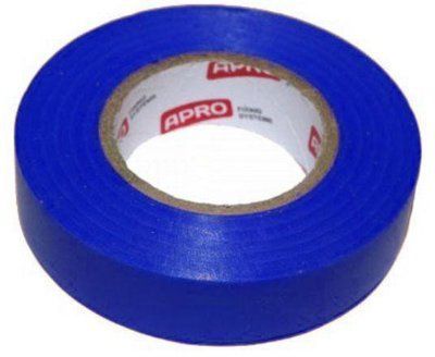 Стрічка ізоляційна Apro &ndash; 25 м x 17 x 0,14 мм синя 10 шт. 000020074 фото