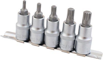 Набір сплайнів 1/2" Intertool - 5 шт. (М5, 6, 8, 10 та 12) 000006180 фото