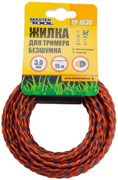 Леска для триммера Mastertool - 3,0 мм x 15 м спираль 000077843 фото
