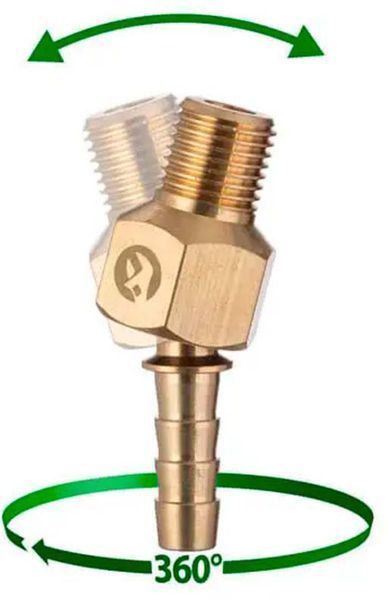 Шарнір поворотний Intertool-Storm - зовнішнє різьблення 1/4" на шланг 8 мм 000079664 фото