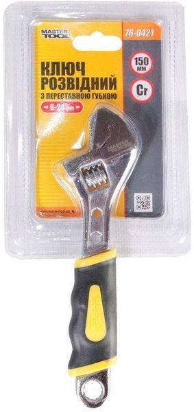 Ключ разводной Mastertool - 150 мм (0-24 мм) переставная губка 000070928 фото